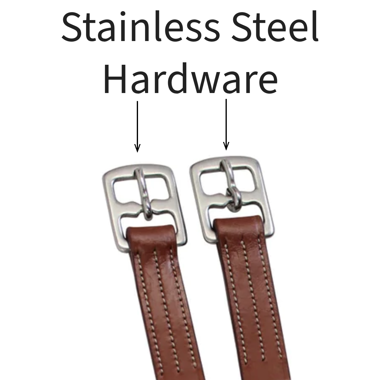 Soft Leather Stirrup Leathers with Stainless Steel Hardware