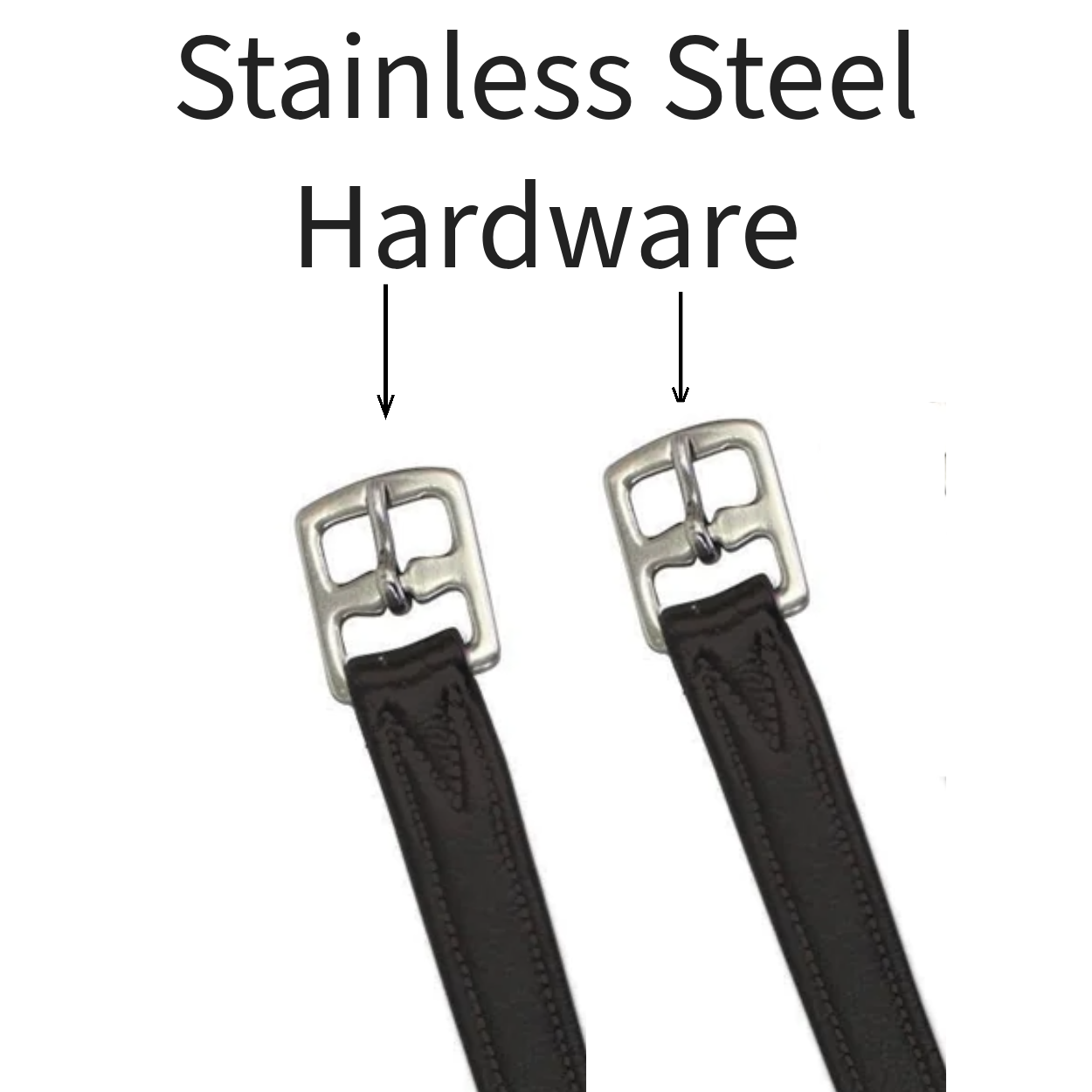 English Stirrup Leathers and Stainless Steel Hardware 