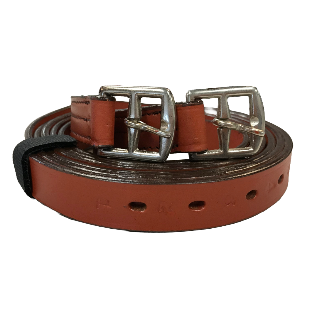 Soft Leather Stirrup Leathers with Stainless Steel Hardware brown color