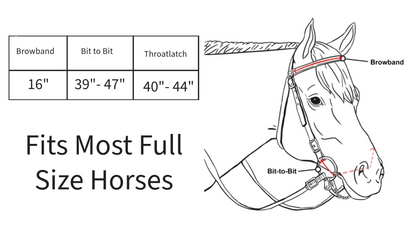  Nylon Western Browband Headstalls with Matching Reins for Horses size chart