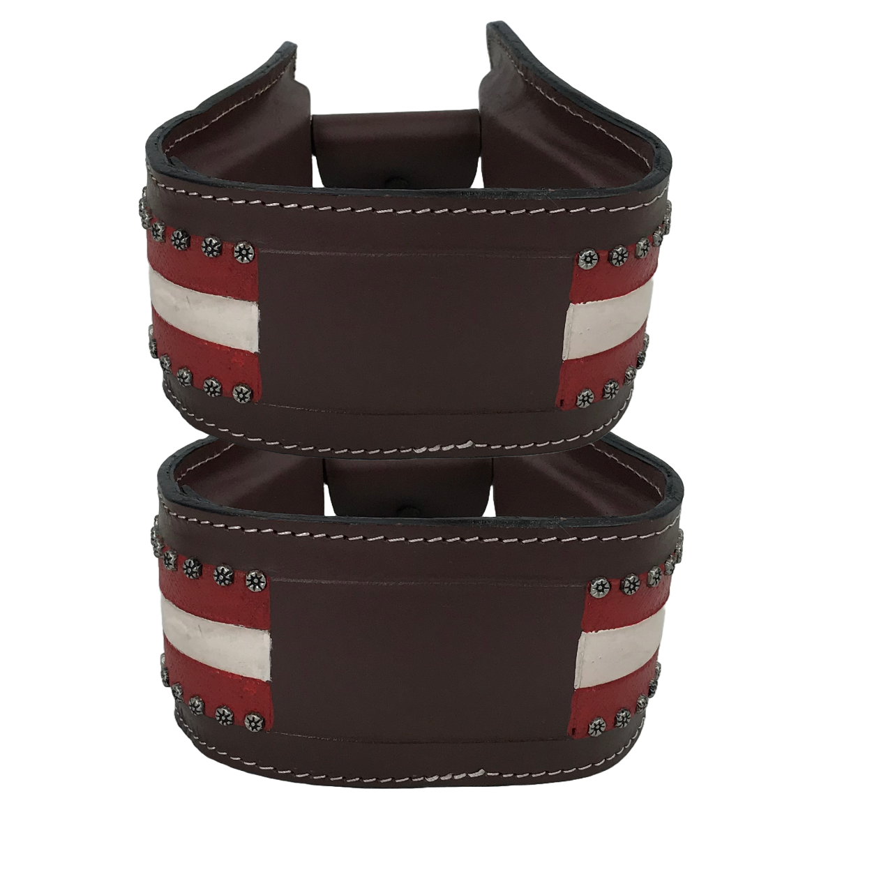 Tahoe Tack Patriotic American Flag Leather Adult Western Stirrups Bottom 