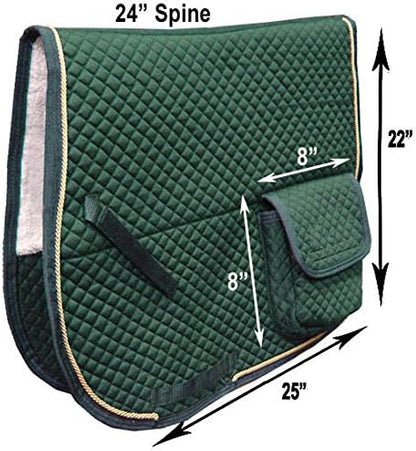 Australian Saddle Pad with Pockets and Half Fleece