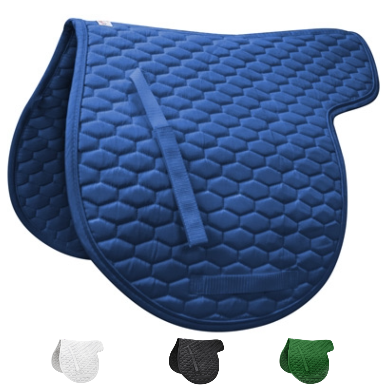 Derby Originals  All Purpose Quilted Contour English Saddle Pad Blue main