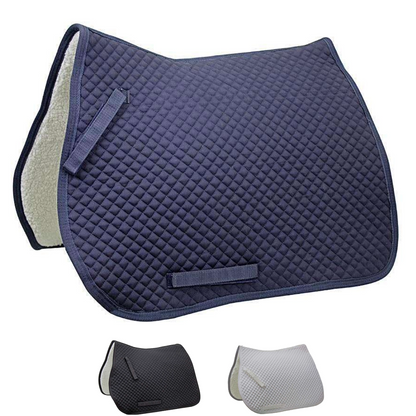 Derby Originals Dressage Diamond Quilted Saddle Pad With Full Fleece Lining all color