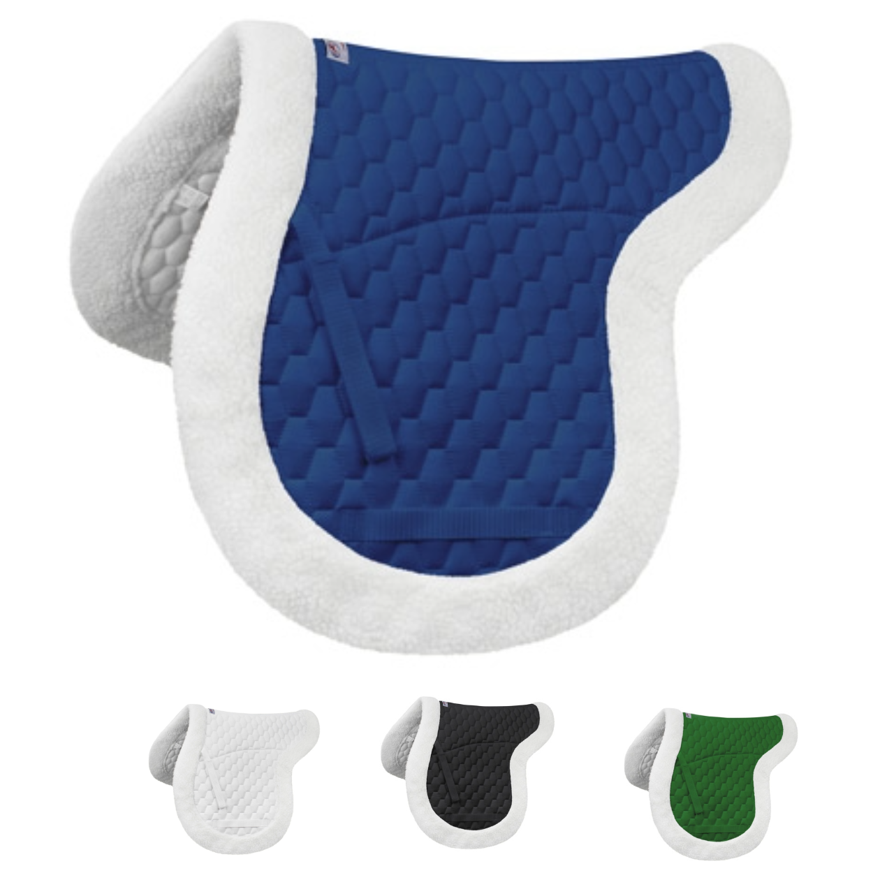 Derby Originals Fleece Padded Contour All Purpose English Saddle Pad all color