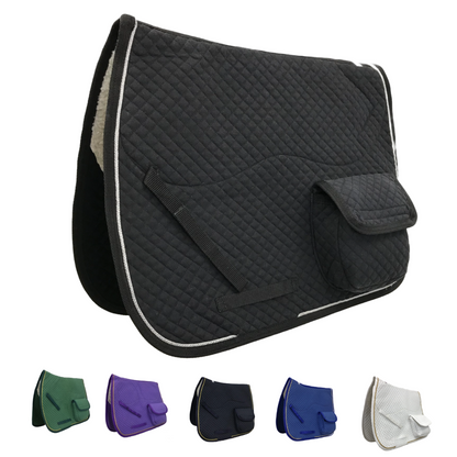 Derby Originals Dressage / Australian Saddle Pad with Pockets and Half Fleece multiple colors