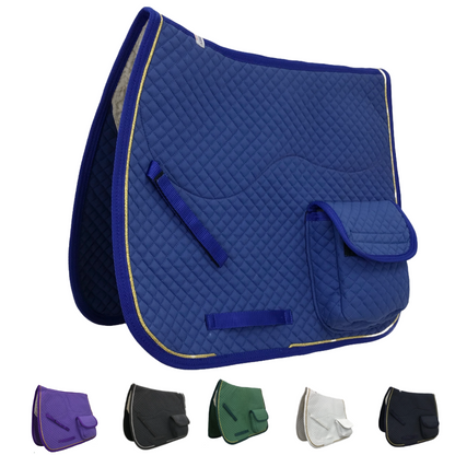 Derby Originals Dressage / Australian Saddle Pad with Pockets and Half Fleece all color