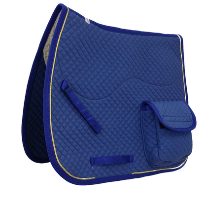 Derby Originals Dressage / Australian Saddle Pad with Pockets and Half Fleece Blue main