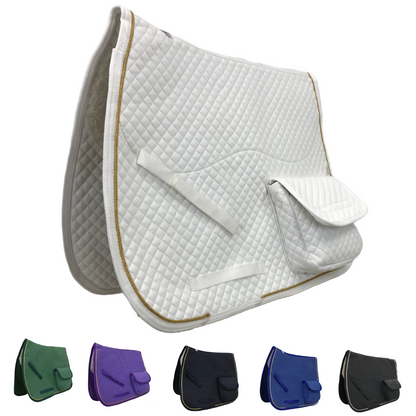 Derby Originals Dressage / Australian Saddle Pad with Pockets and Half Fleece White all colors