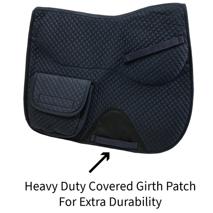 Derby Originals All Purpose English Saddle Pad with Pockets Half Fleece lined Durability