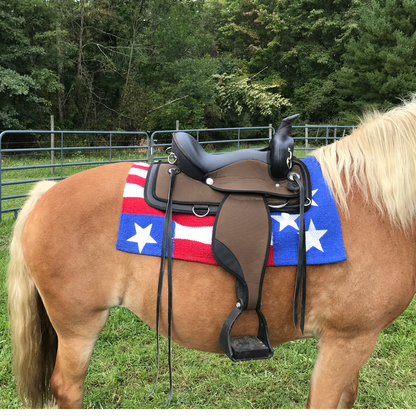 Tahoe Patriotic American Flag Acrylic Saddle Blanket Banner