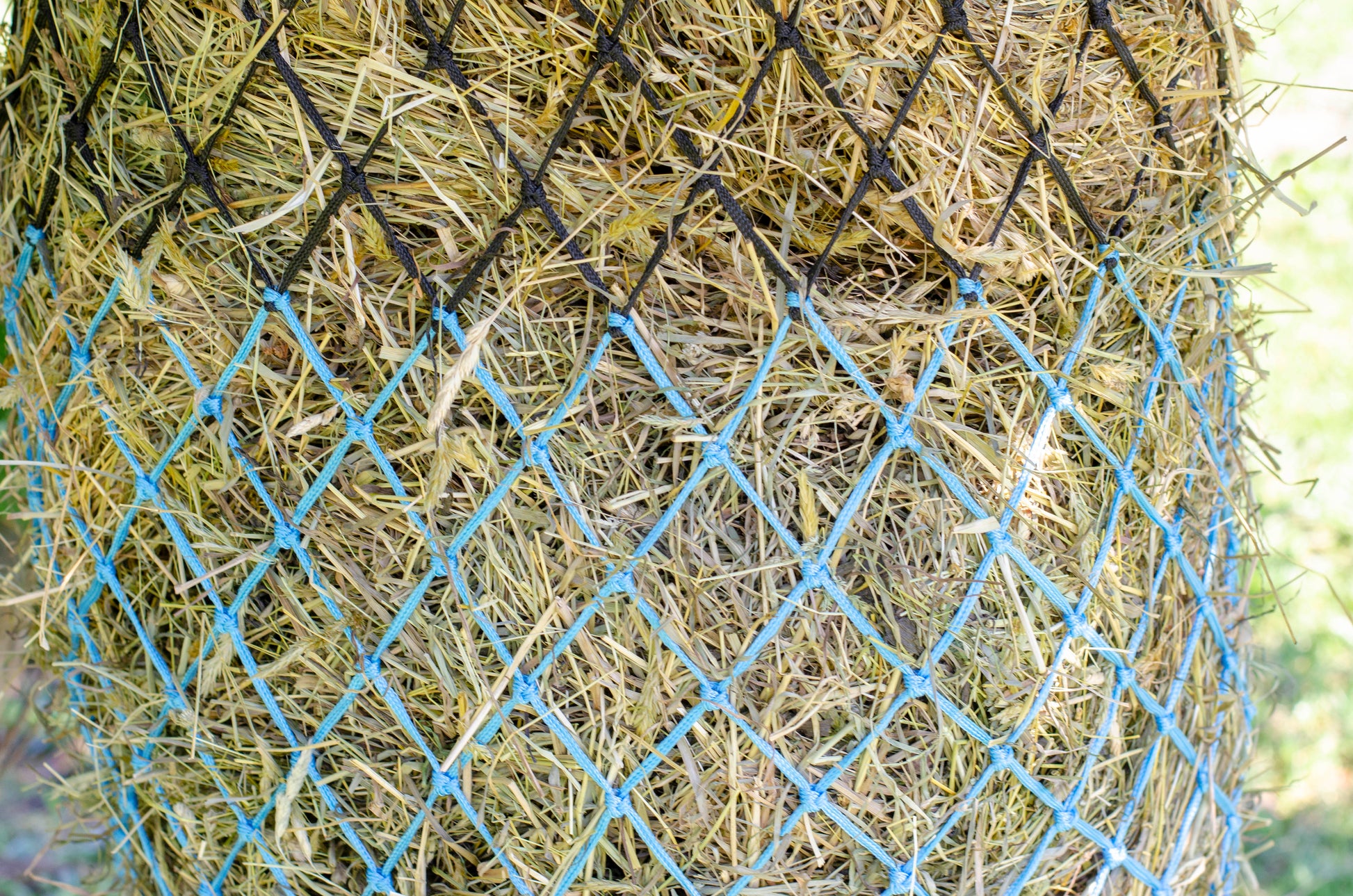 Paris Tack Set of 2 - 56" Soft Mesh Hay Nets with 2" Holes, Fits 8-10 Flakes of Hay lifestyle