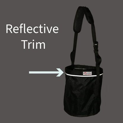 Heavy Duty PVC Mesh Reflective Feed Bag With Extra Comfort Noseband Padding No Spill Flap Design 