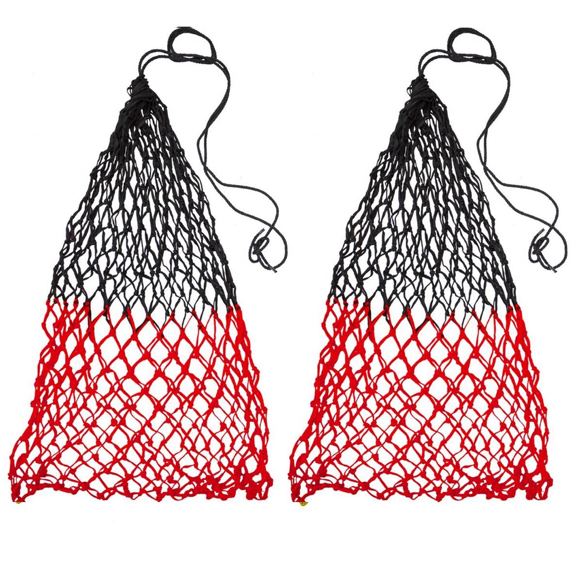 Slow Feed Soft Mesh Hanging Hay Net for Horses Red black