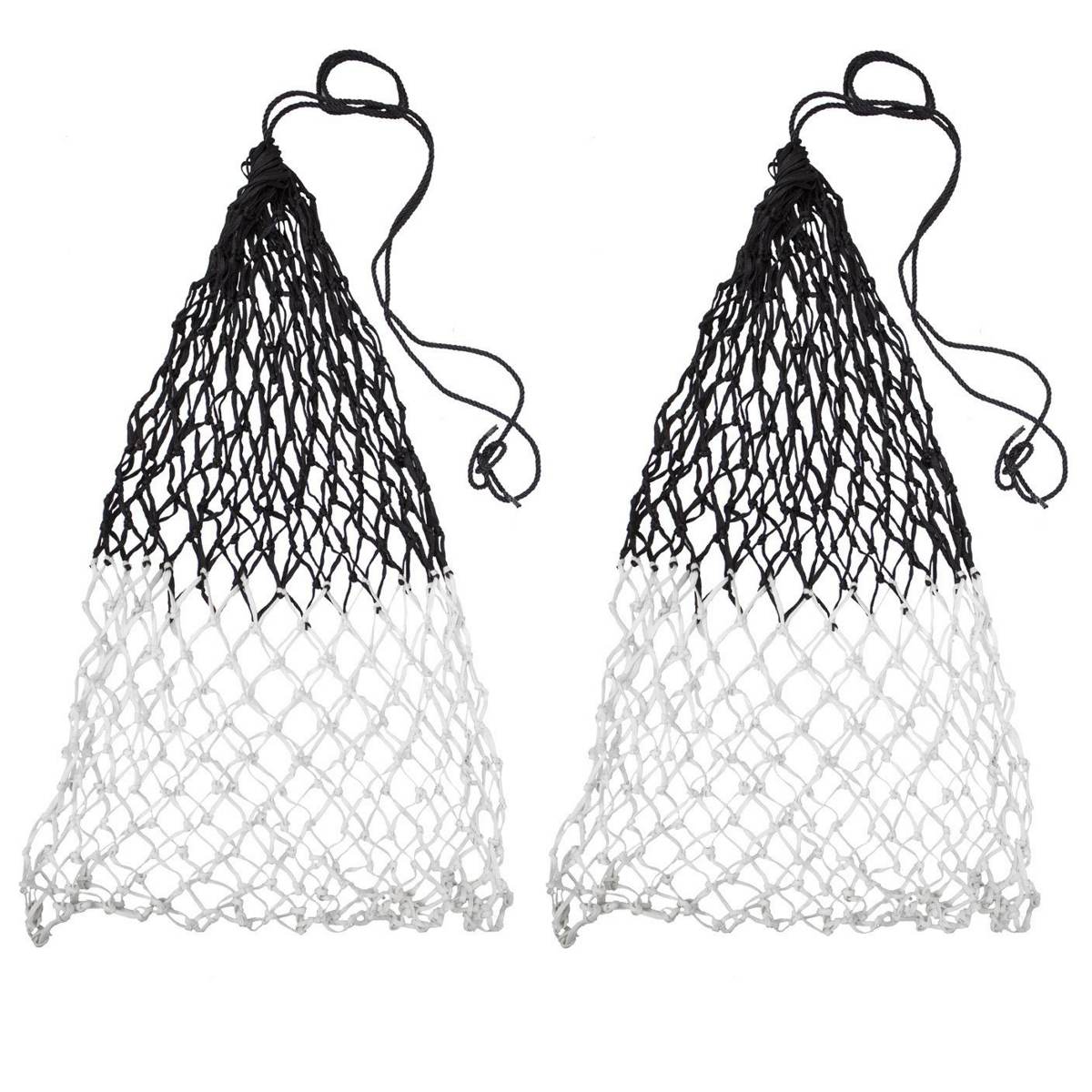 Slow Feed Soft Mesh Hanging Hay Net for Horses white black