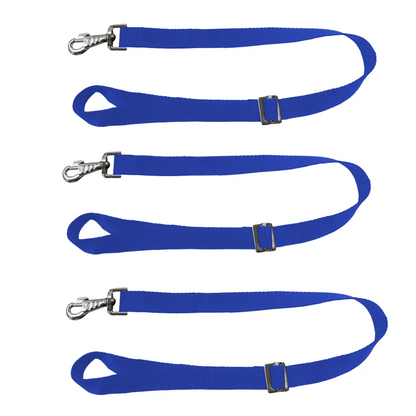 DERBY ORIGINALS HEAVY DUTY ADJUSTABLE 30” NYLON HANGING BUCKET STRAPS FOR WATER AND FEED BUCKETS-BLUE COLOR