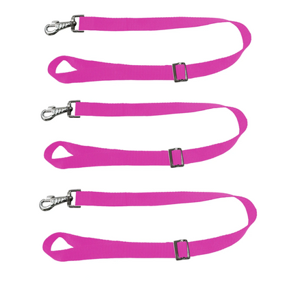 DERBY ORIGINALS HEAVY DUTY ADJUSTABLE 30” NYLON HANGING BUCKET STRAPS FOR WATER AND FEED BUCKETS-PINK COLOR