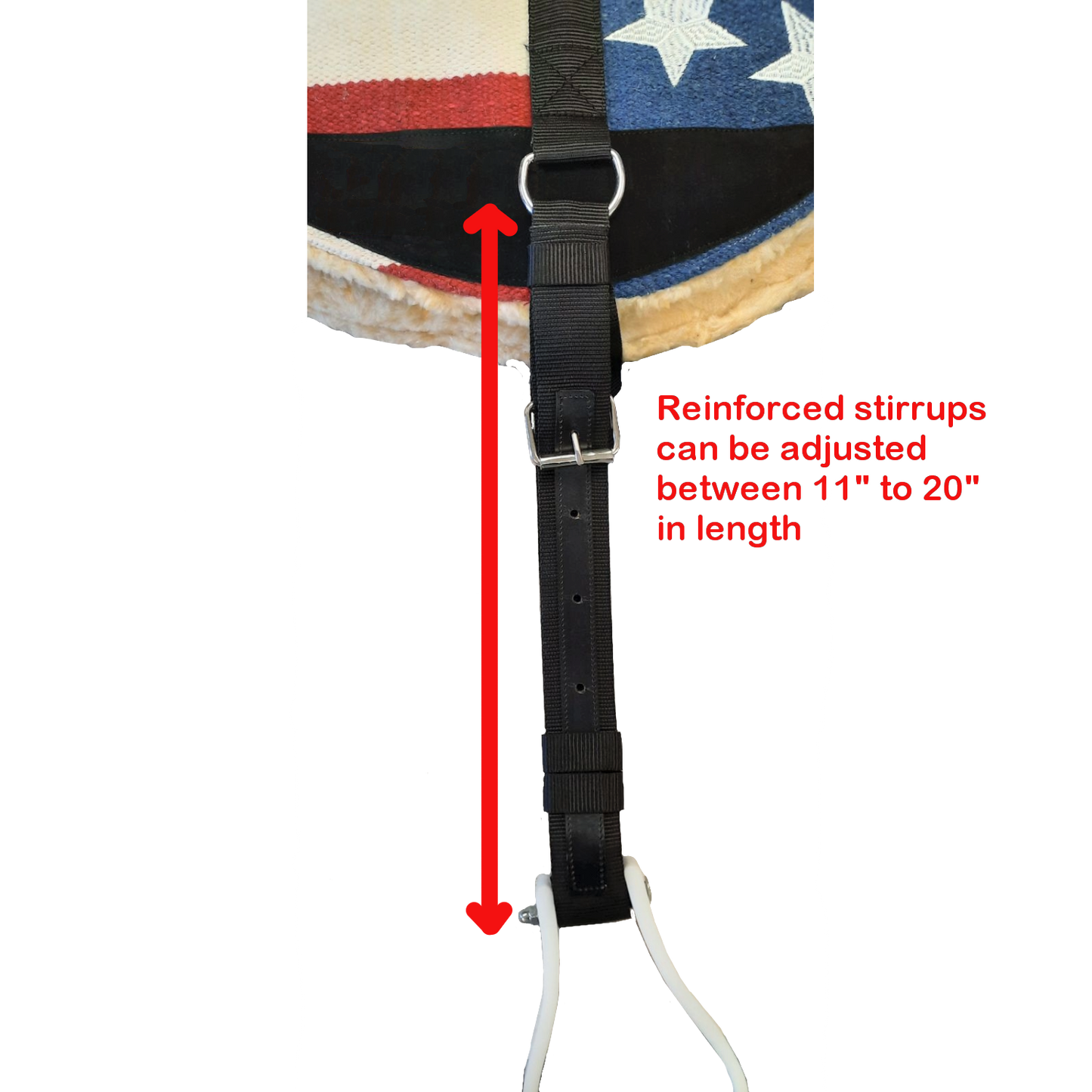 Tahoe Tack Patriotic Custom Bareback Saddle Pads with Fenders & Girth Reinforced