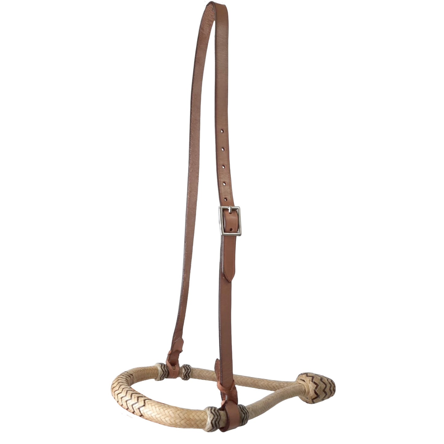 Tahoe 5/8" Natural Rawhide Braided Bosal with Rawhide Core & Leather Hanger Versatile Horse Training Gear with Classic Design & Comfortable Fit Brown / Tan