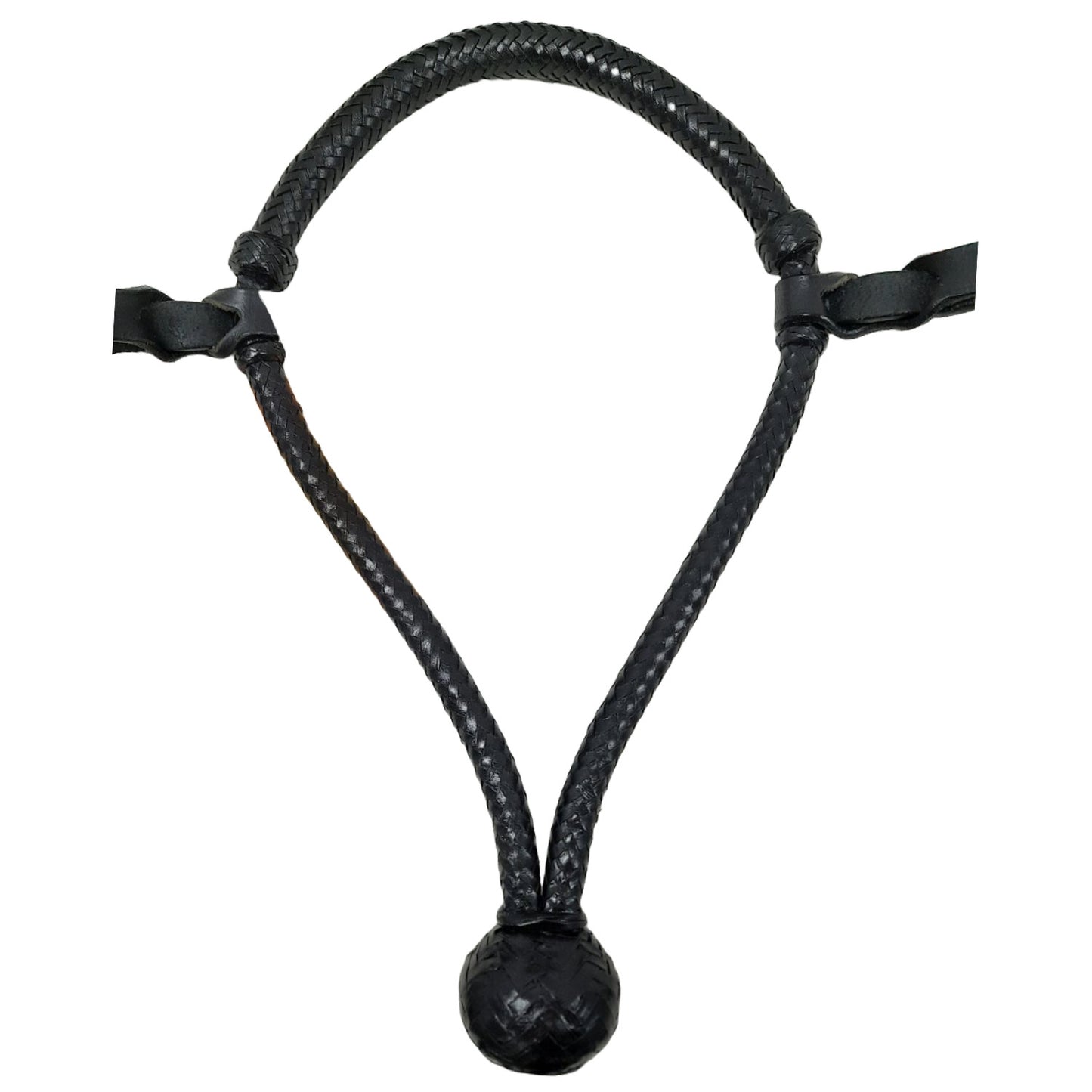 Tahoe 3/8" Natural Rawhide Braided Bosal with Rawhide Core & Leather Hanger Versatile Horse Training Gear with Classic Design & Comfortable Fit Black