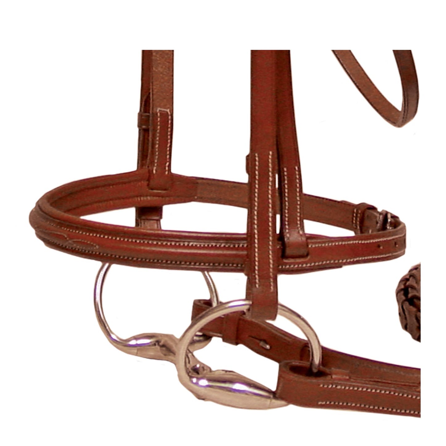 Paris Tack Opulent Series Padded Fancy Stitched English Bridle w/Laced Reins USA Leather