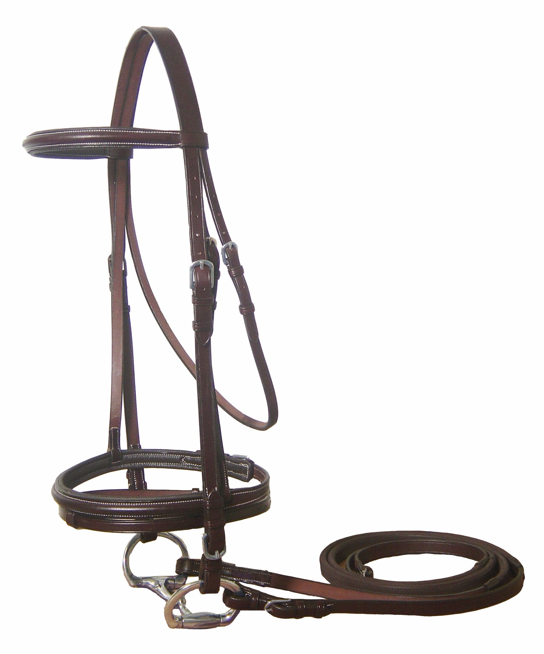 Paris Tack Opulent Series - Event Bridle Padded w/Flash & Rubber Reins