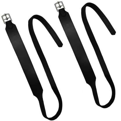 Paris Tack  Super Soft 3 Layer Leather English Wide Stability Stirrup Leathers for Dressage and Jumping Black