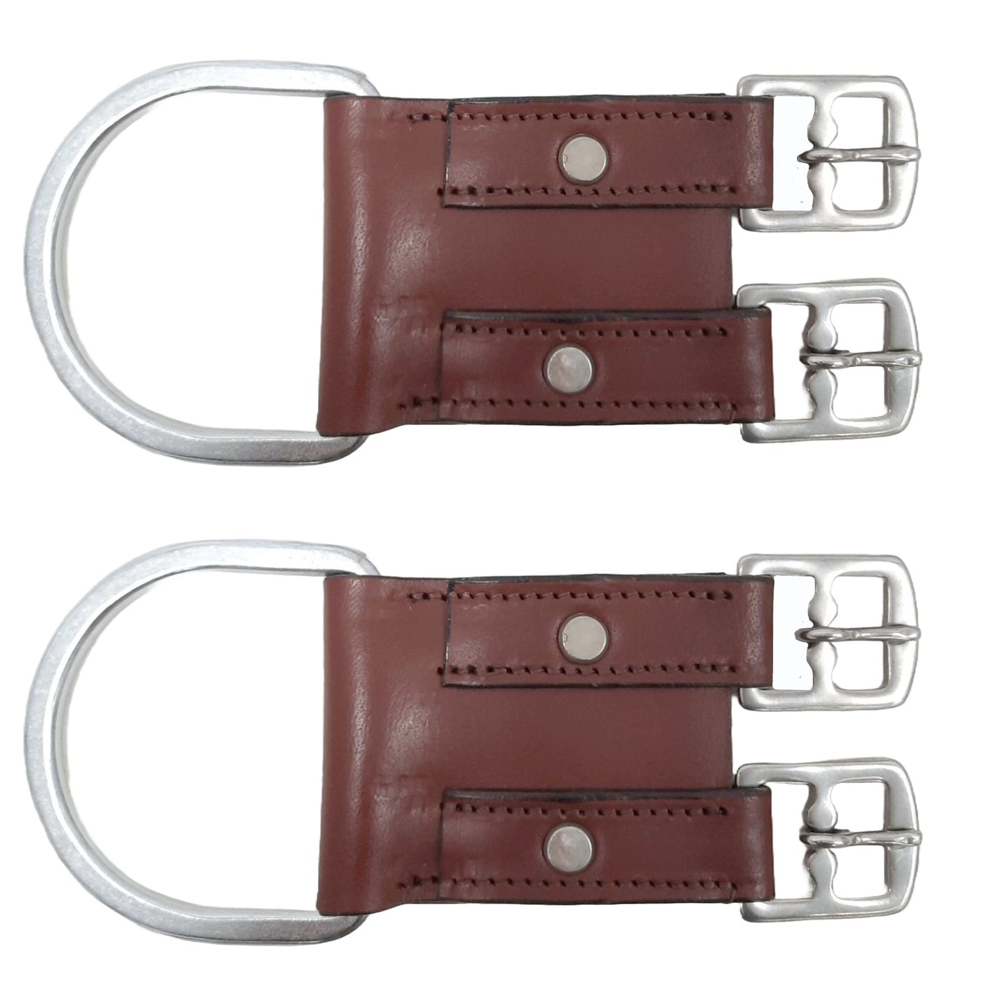 Tahoe Leather Heavy Duty Western D Ring to English Saddles Dual St. Steel Buckles Girth Converter with One Year Warranty Set of 2