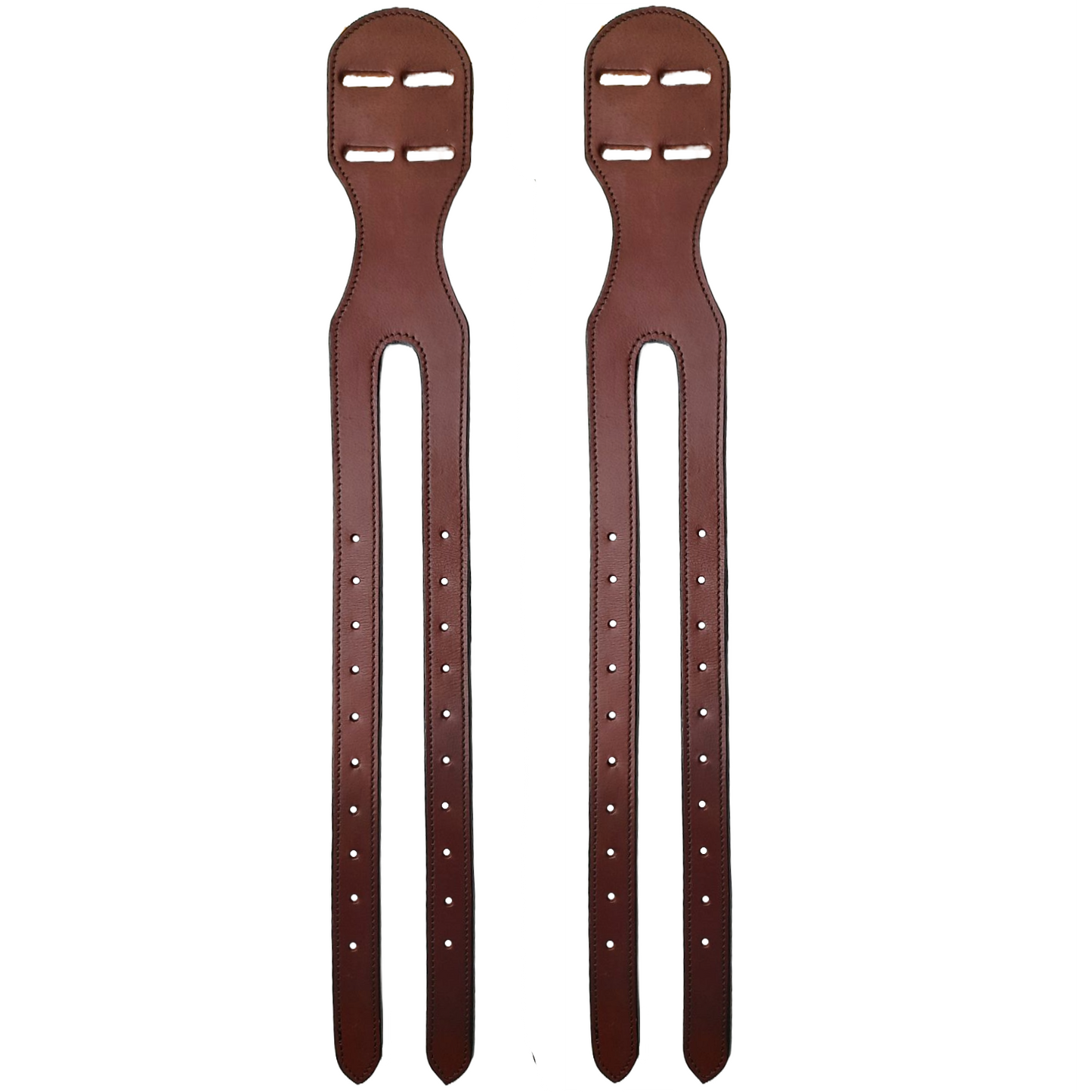 Tahoe Heavy Duty Reinforced Long Leather Western Saddle to English Saddle Girth Convertor Set of 2 with One Year Warranty