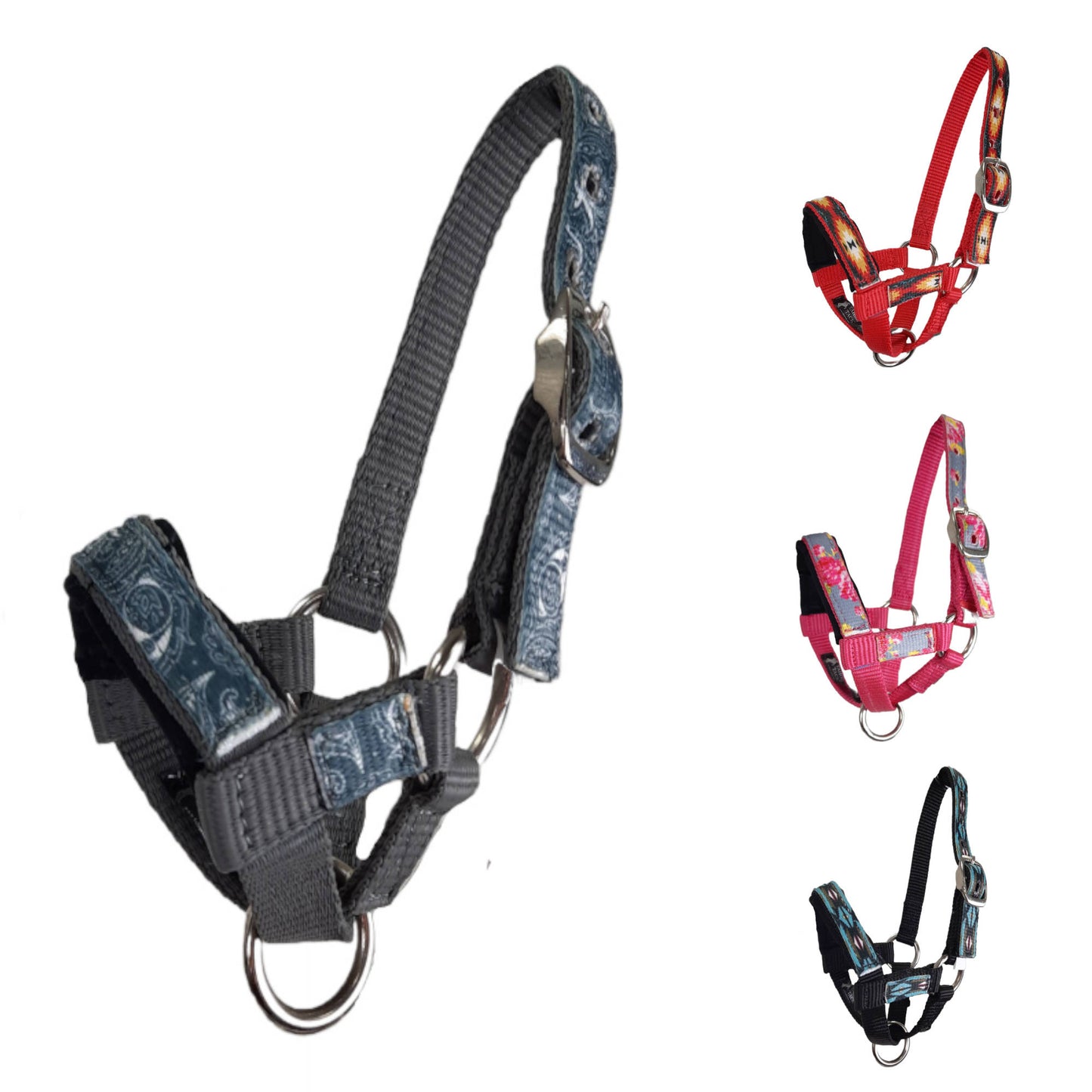 Tahoe Tack Nylon Overlay Alpaca Halter with Padded Noseband and 6 Month Warranty