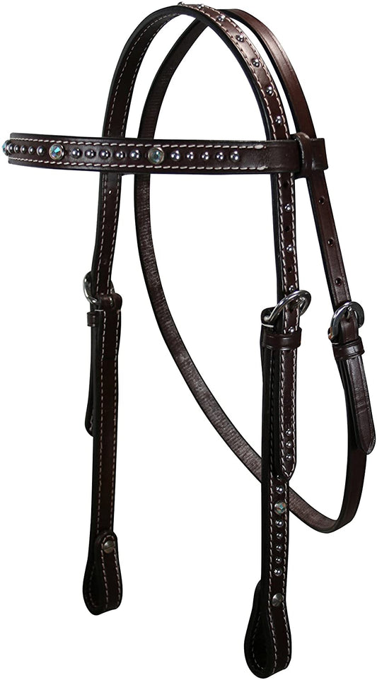 Tahoe Crystals Browband Western Horse Headstall with Spots