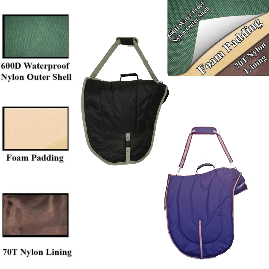 English Dressage Saddle Carry Bags 3 Layers Padded by Derby Detail