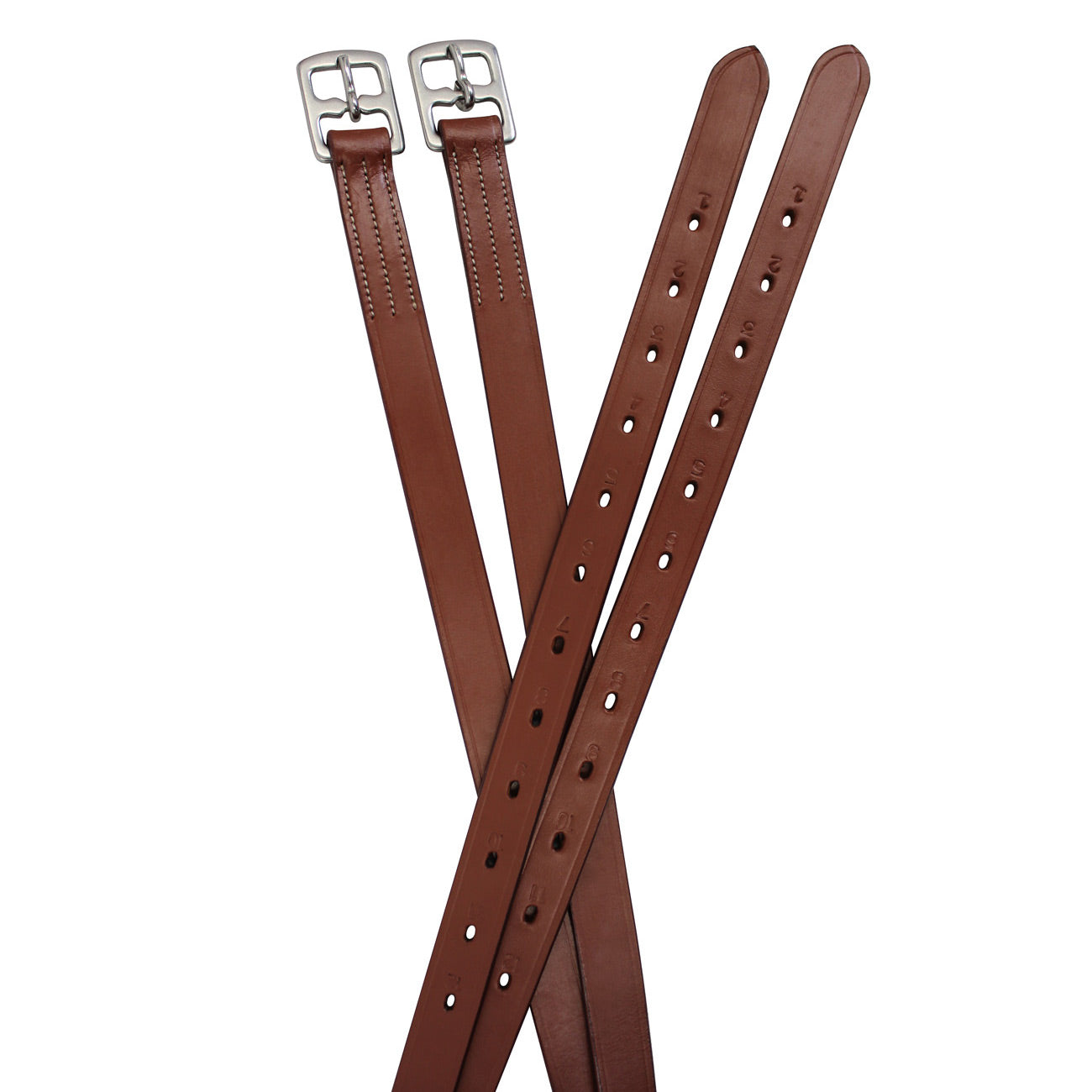 Soft Leather Stirrup Leathers with Stainless Steel Hardware for Daily Use-Pair