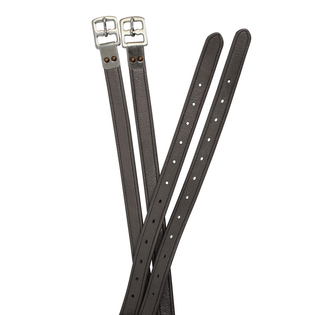 Paris Tack Super Soft Riveted English Stirrup Leathers with Stainless Steel Hardware 