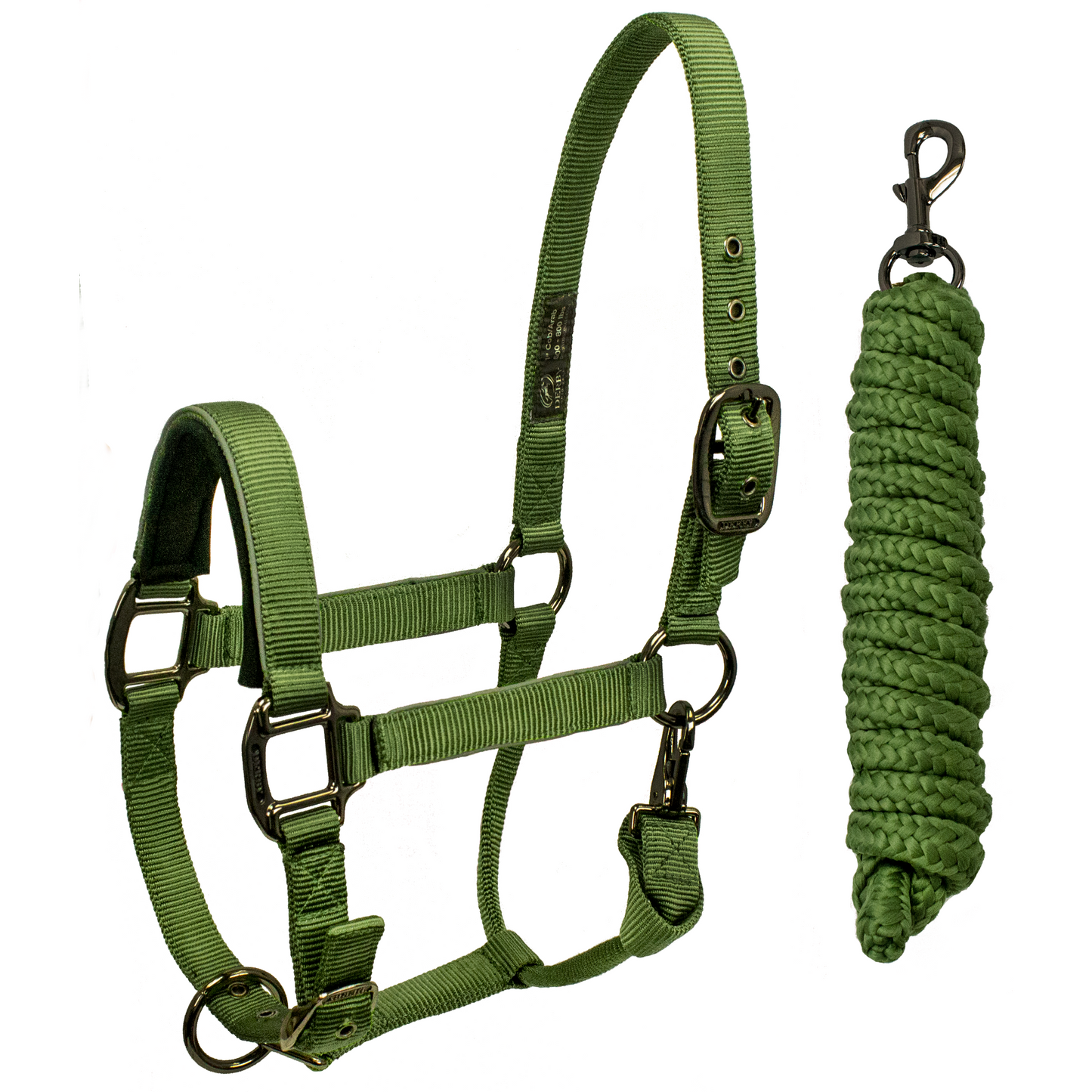 Reflective Safety Stable Horse Halters cactus green