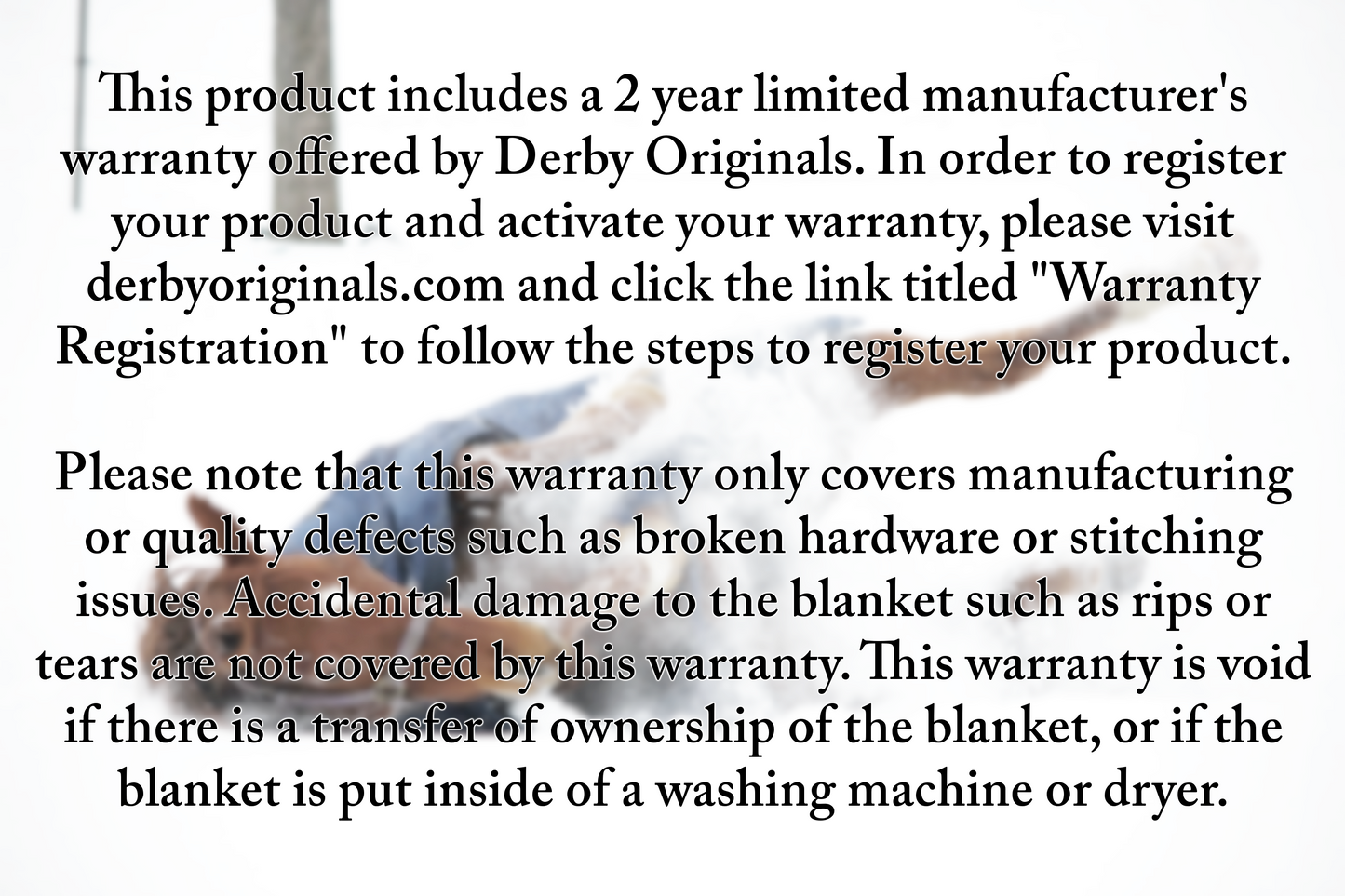 Derby Originals Reflective Safety No Hardware Foal & Mini Horse Winter Turnout Blanket 1200D Medium Weight 2 year warranty