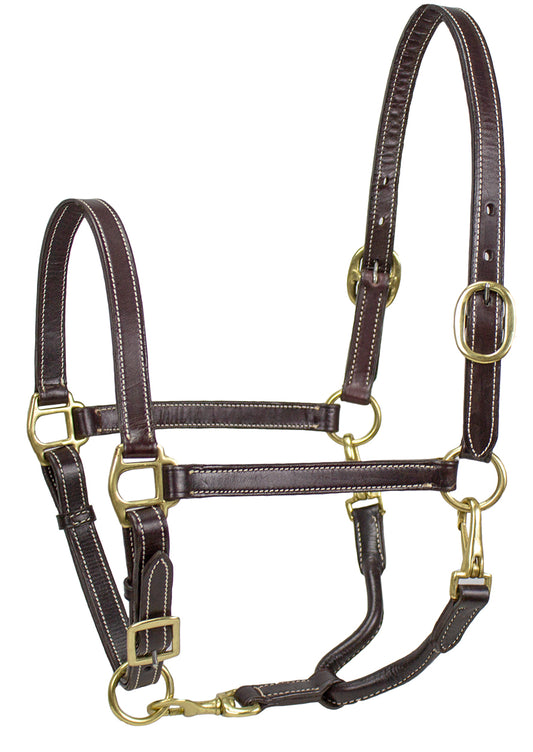 Derby Originals American Elegance Series - Convertible Double Stitch Leather Grooming Full Horse Halter - USA Leather Main