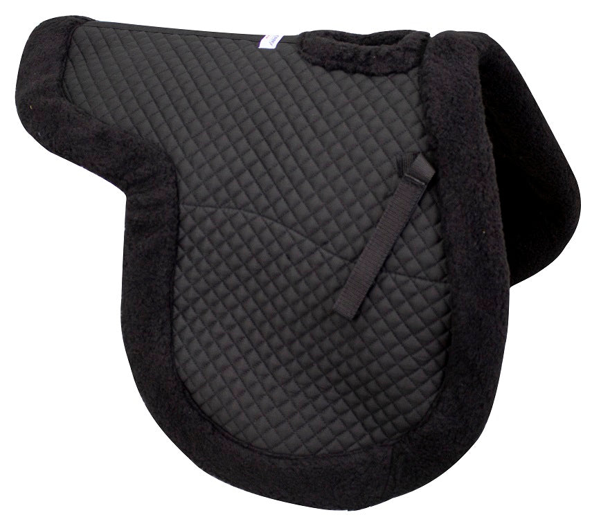 Derby Originals Shaped Wither Relief Dressage English Saddle Pad   All black