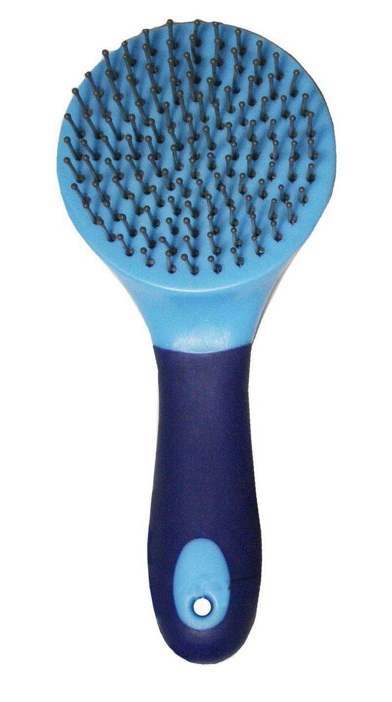 Derby Super Grip Mane and Tail Brush Soft Touch Blue Brush 