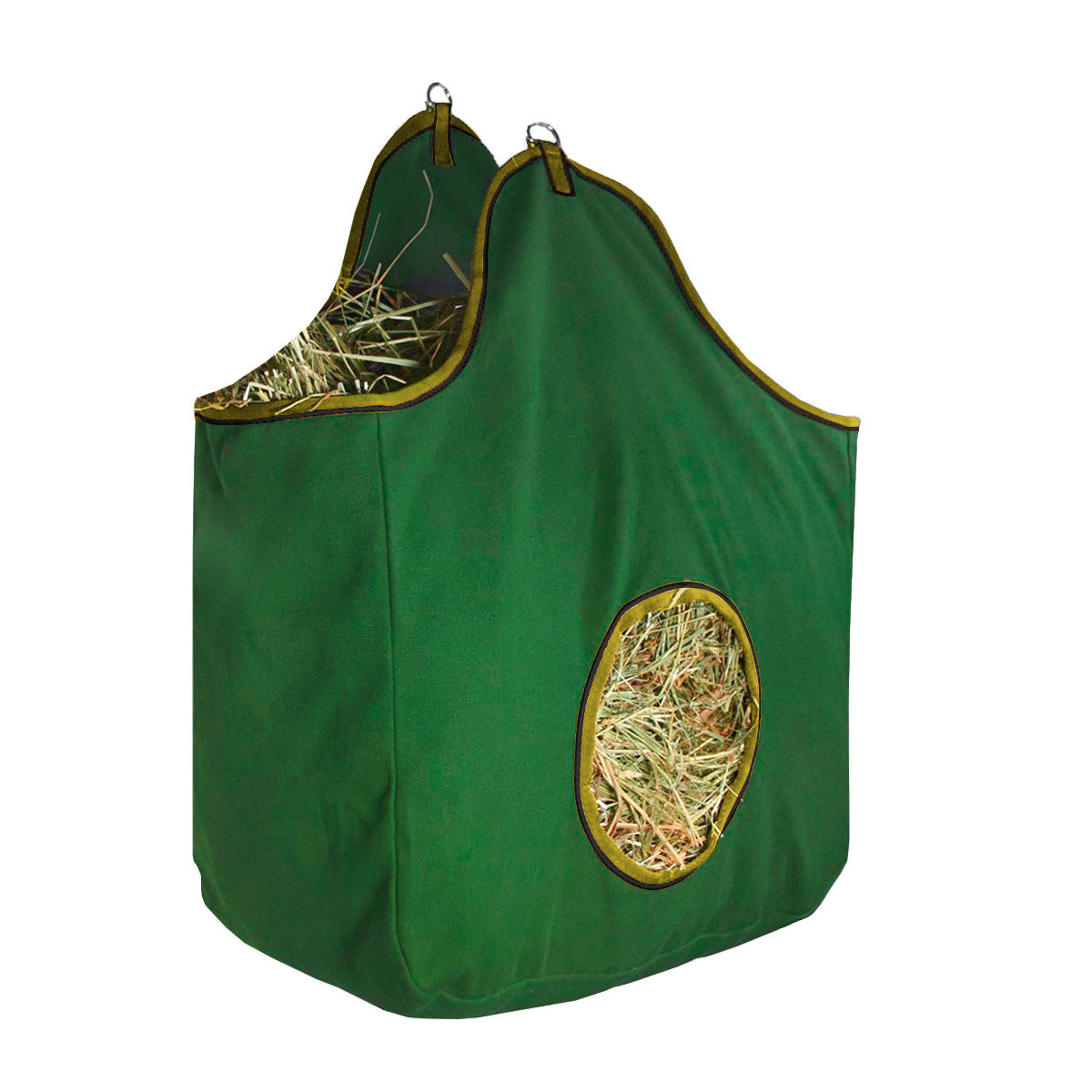 Canvas Horse Hay Bag  2 Sided Combo main green