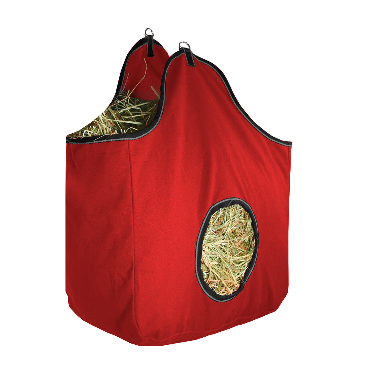 Canvas Horse Hay Bag  2 Sided Combo main red