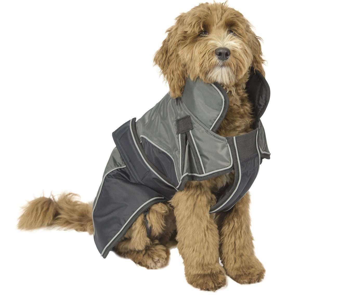 Waterproof Reflective Winter Dog Parka With Harness 