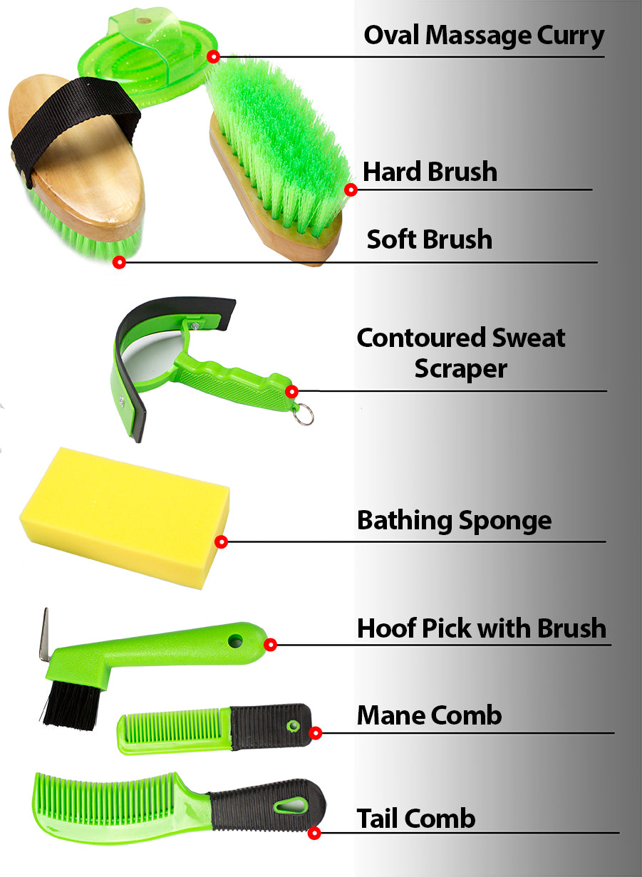 Derby Deluxe 9 Item Horse Grooming Kit Details