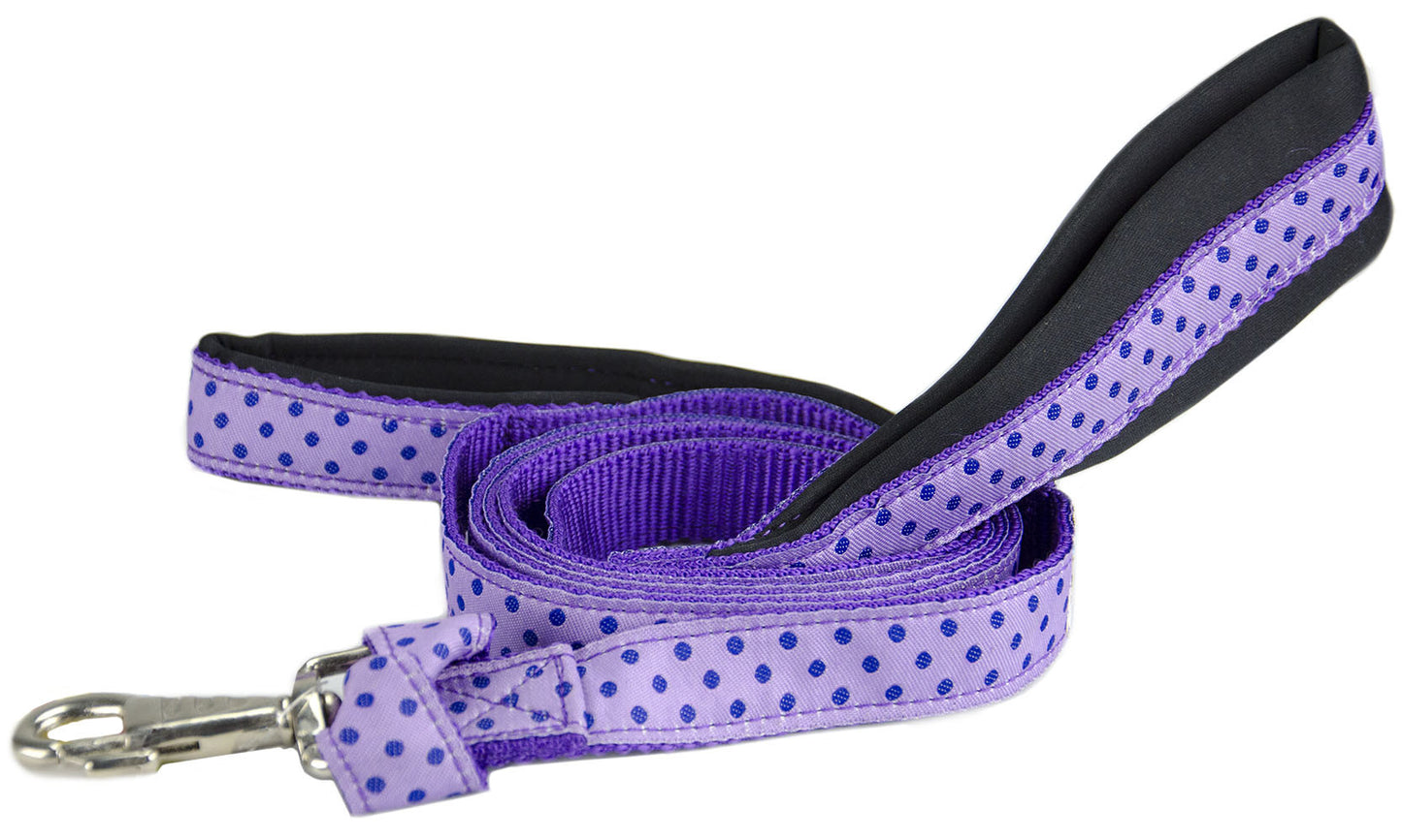 Padded Double Handle Patterned Dog Leash with Warranted Snap