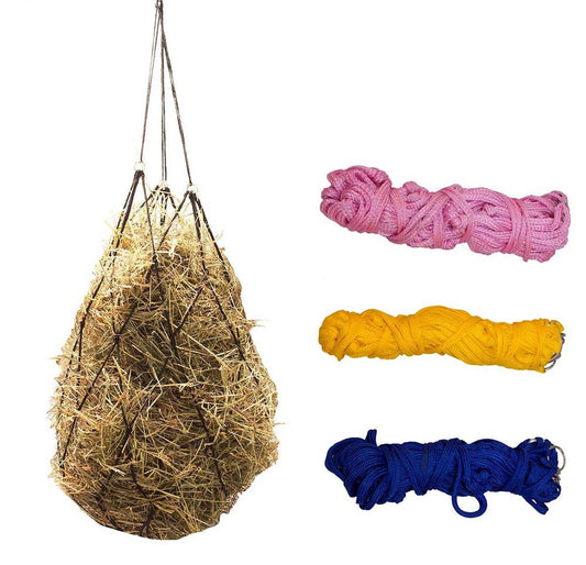 Derby Originals 36” Easy Feed Soft Mesh Poly Rope Hanging Hay Net with 7x7” Holes 