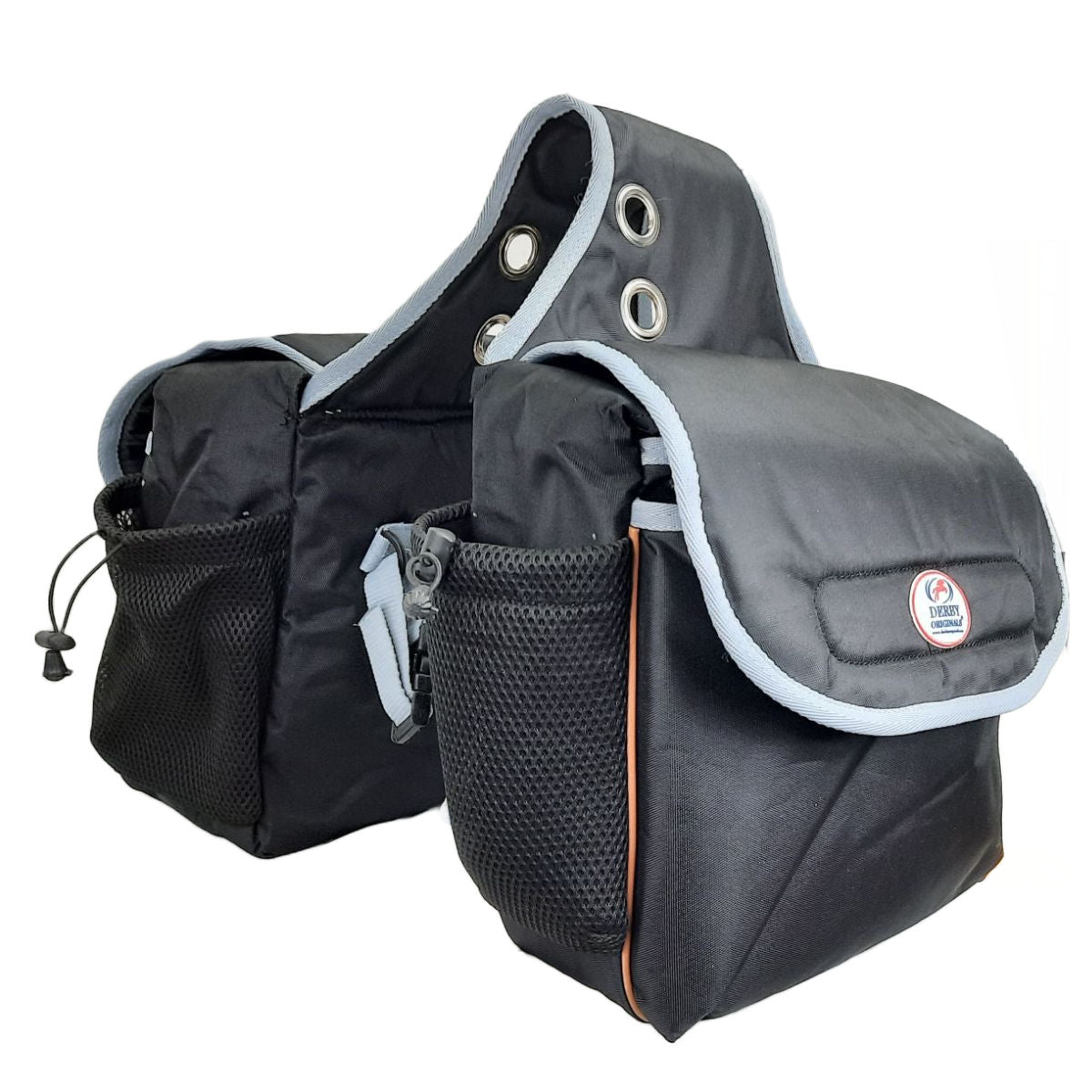 TAHOE PADDED TRIPLE LAYER 1200D NYLON SADDLE BAGS FOR TRAIL RIDING 1 YEAR WARRANTY WITH 2 POCKETS FOR WATER BOTTLES