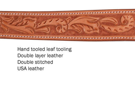 Tahoe Tack USA Leather Hand Tooled Leaf Tooled Western Breast Collar