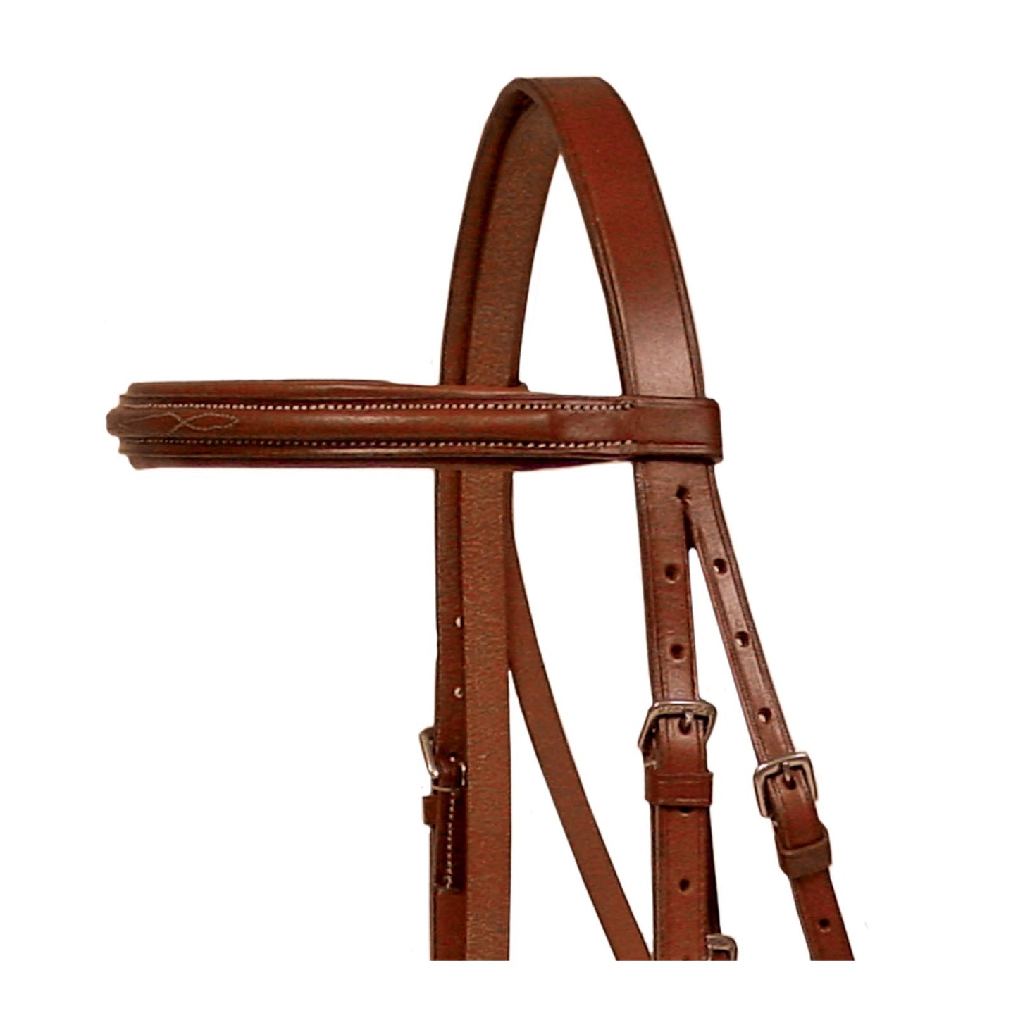 Paris Tack Padded Raised Leather English Schooling Bridle with Laced Reins and 1 Year Warranty