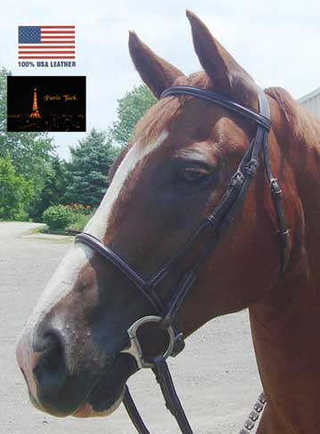 Opulent Series Raised Padded Bridles Paris Tack USA Leather