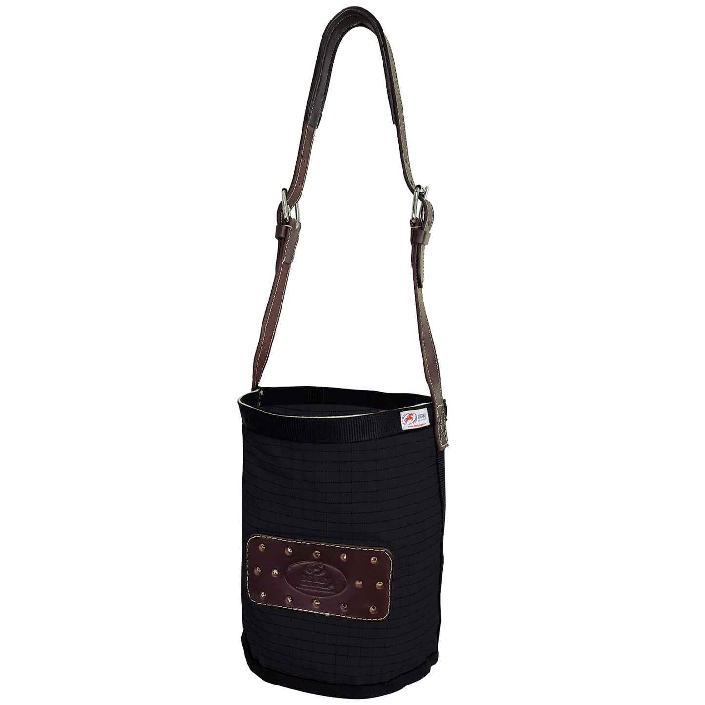 Feed Bag with Padded Leather Crown Strap black